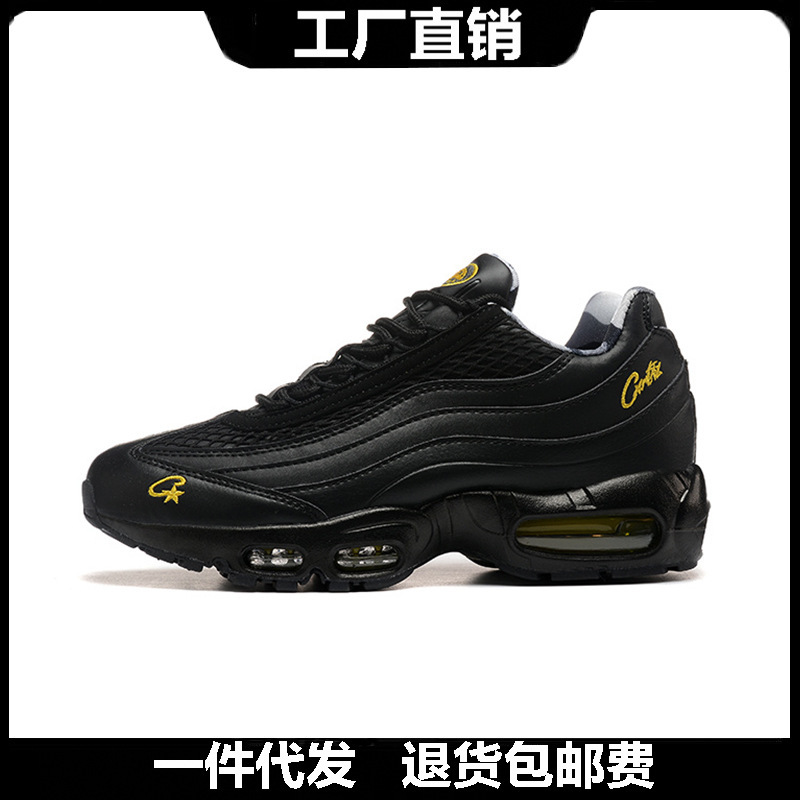 Cross-Border Export Putian Shoes Max 95 Men's and Women's Couple Air Cushion Sports Shoes Black and White Joint Large Size Running Shoes Cross-Border Export Putian Shoes Max 95 Men's and Women's Couple Air Cushion Sports Shoes Black and White Joint Large Size Running Shoes