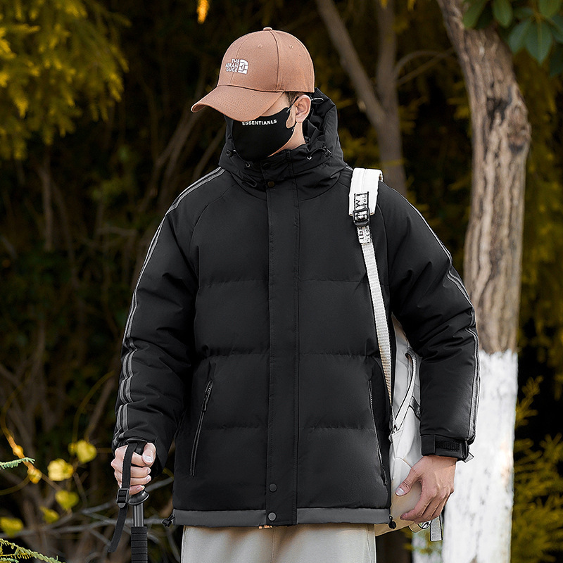 Hot-Selling Winter Thickened Hooded Cotton Coat for Cold Protection and Warmth, Trendy Windproof Loose Jacket for Male and Female Students and Couples Hot-Selling Winter Thickened Hooded Cotton Coat for Cold Protection and Warmth, Trendy Windproof Loose Jacket for Male and Female Students and Couples