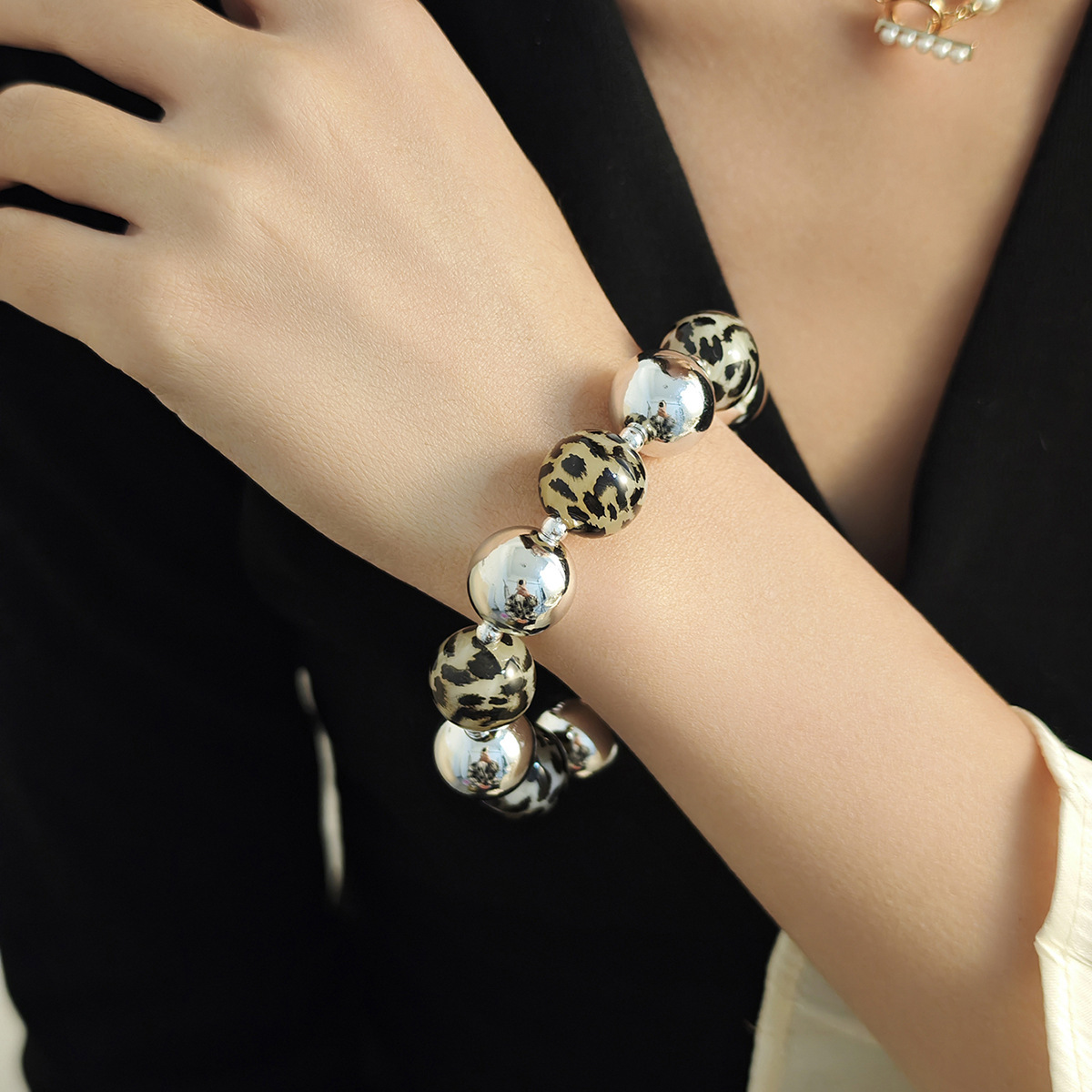 30g Weight Bracelets, Necklace Classification 1 Piece Quantity Holiday, Daily Occasion CCD, Resin Material Leopard Pattern Women's Gender Plating Design Vintage Style Style Vintage Style Leopard CCD Resin Plating Women's Bracelets Necklace 6