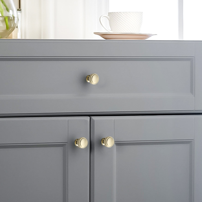 Modern Minimalist Nordic Style Gold Chinese Style Dresser Drawer Cabinet Wine Cabinet Door Luxury Copper Handle