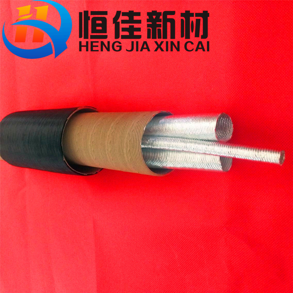 恒佳直销PAP铝箔隔热波纹管黄色铝箔套管纸+铝箔+纸隔热波纹管