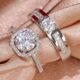 Couple ring open diamond ring wedding ring simulation wedding ring men's and women's silver plated ring Women's wholesale jewelry