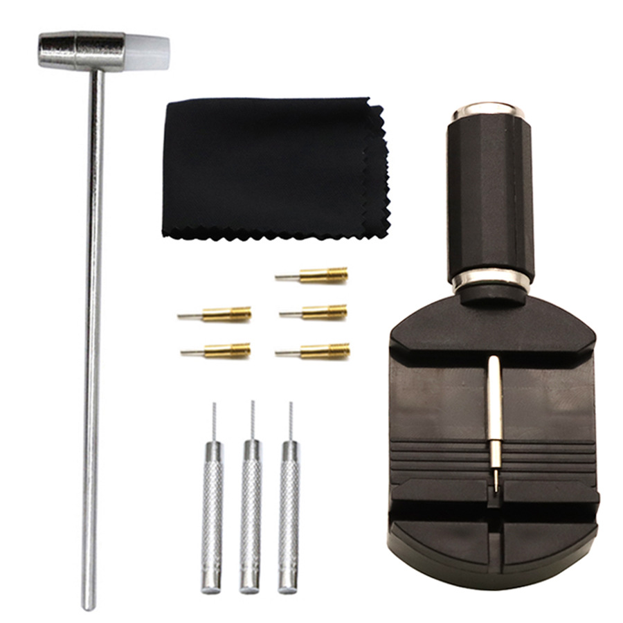 修表套装 11合1修表工具组合调表器拆表器 拆钢表带拆带器小锤子