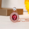 Huitan manufacturers supply European and American simulation ruby necklasm and fashion lottery series pendant necklace