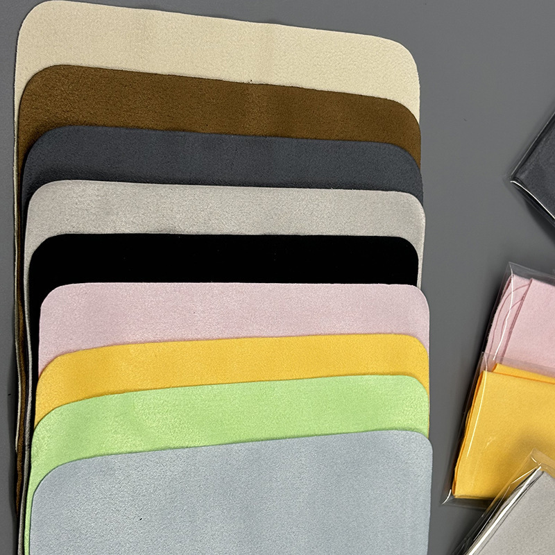 Paquete independiente de tela de seda simple de color sólido gafas tela suave limpiable cámara de pantalla de teléfono móvil