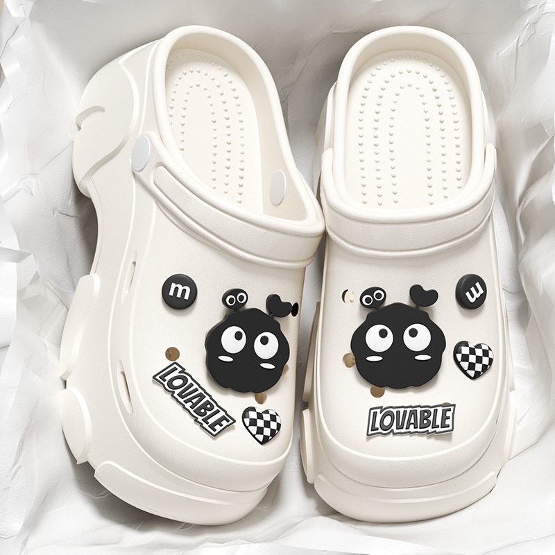 7 cm 두꺼운 여성뮬슬리퍼형샌들