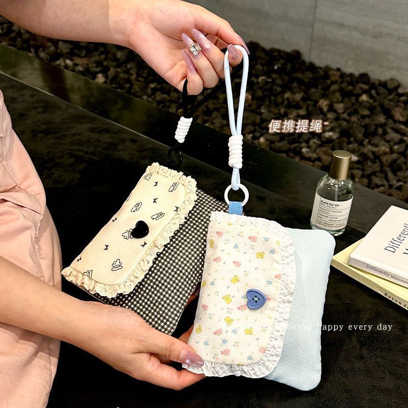 高颜值姨妈包可爱少女心碎花月事包学生大容量便携卫生巾收纳包|undefined