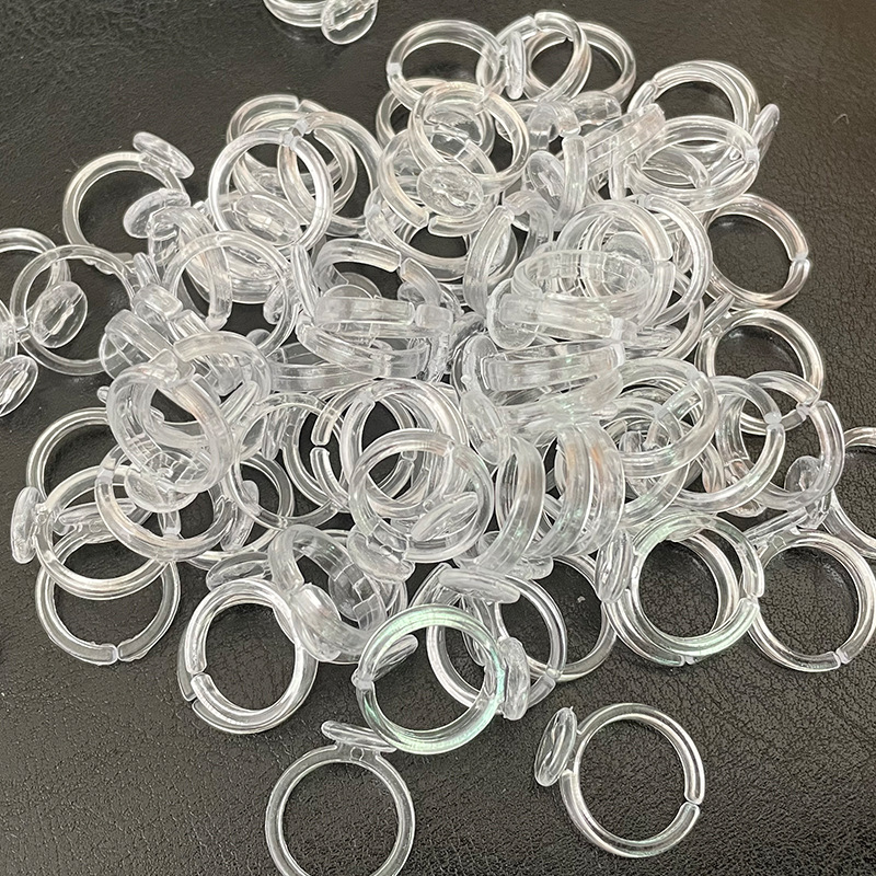 Diy regalo hecho a mano niños de dibujos animados de plástico color rosa anillo titular accesorios material Paquete de accesorios de joyería al por mayor