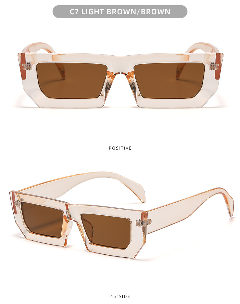Casual Retro Solid Color Ac Square Full Frame Women's Sunglasses display picture 4