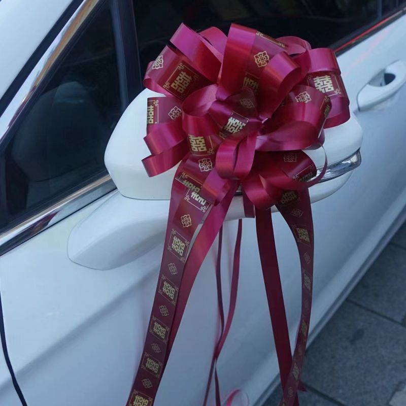 Flor tienda suministros gran perezoso tirar flor material de embalaje de dos colores arco flor bola boda coche mano tirar flor