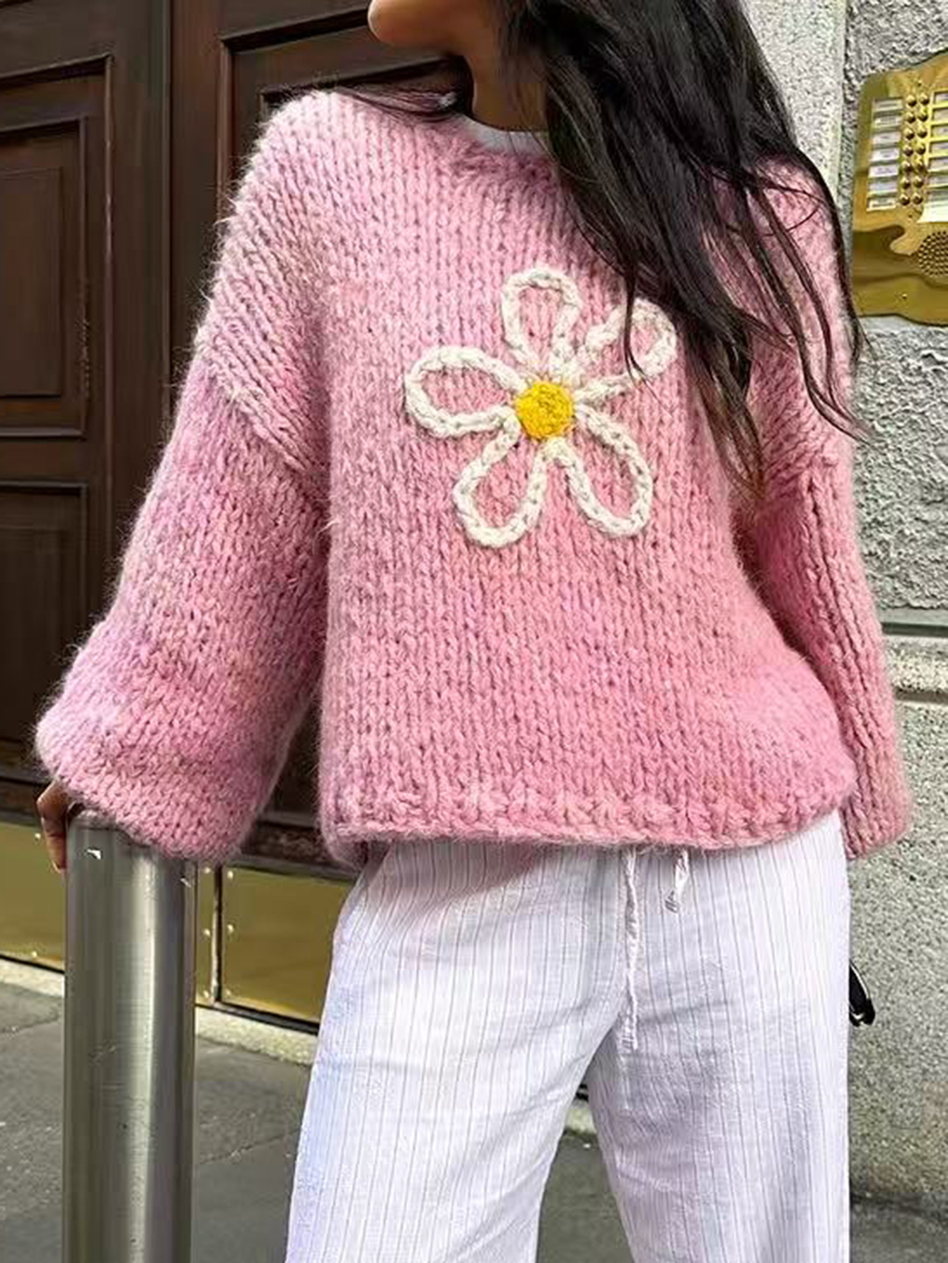 Kaikuo transfronterizo europeo y americano de lana casual manga larga camiseta abrigo suéter de mujer otoño y invierno 2025 estación independiente de Amazon