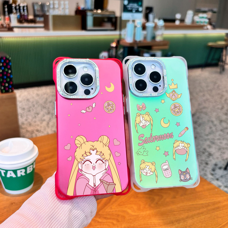 Beautiful Girl Suitable for Apple 15Promax Mobile Phone Case Iphone14Plus/13 Anti-Fall 12 Four Corners Imd11 New