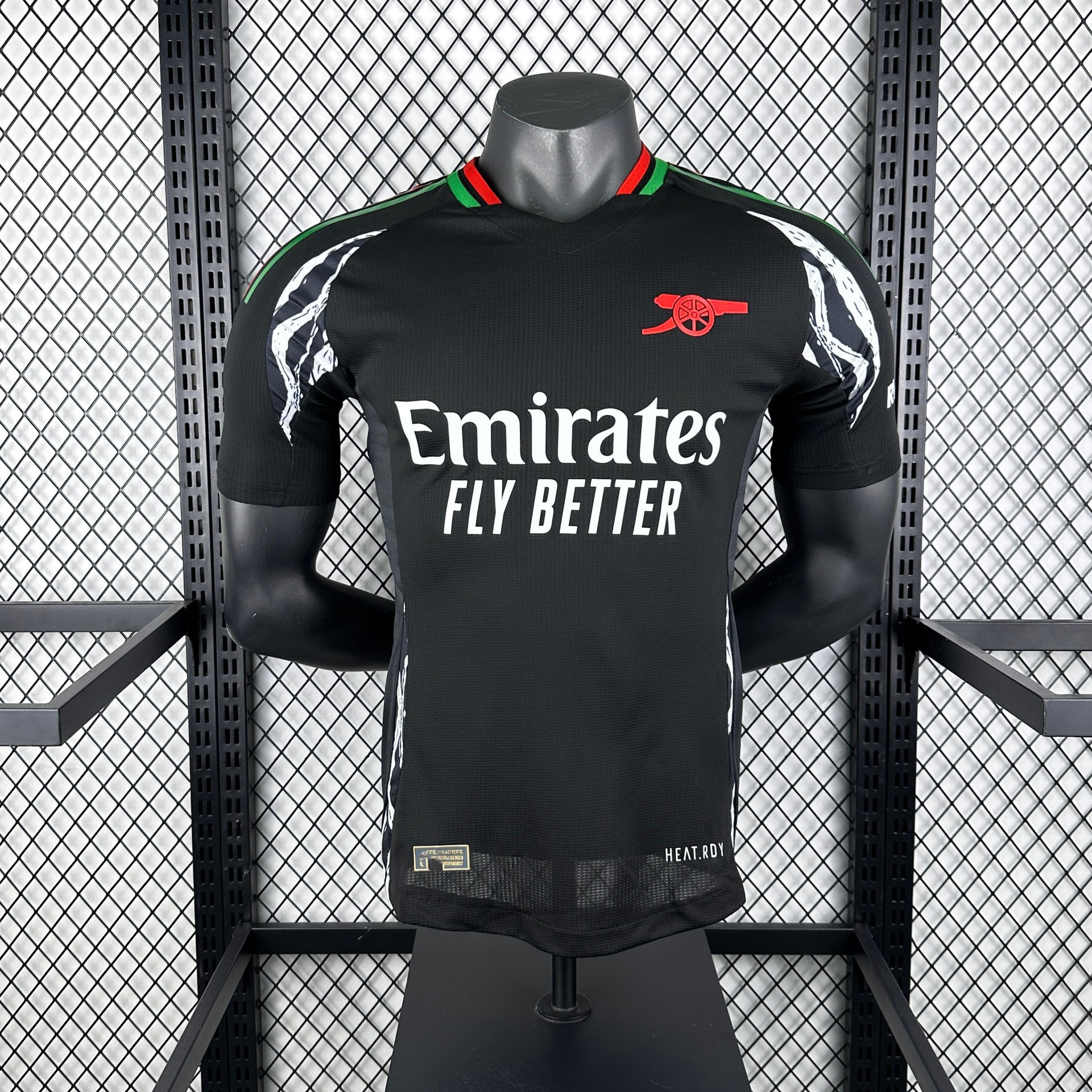 adidas x Arsenal 2024/25 Away Player Version Jersey Black