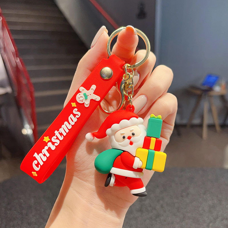 古典的なサンタクロースのキーホルダークロスボーダーストラップバッグアクセサリー自動車チェーン小商品カップル小プレゼント卸売り|undefined