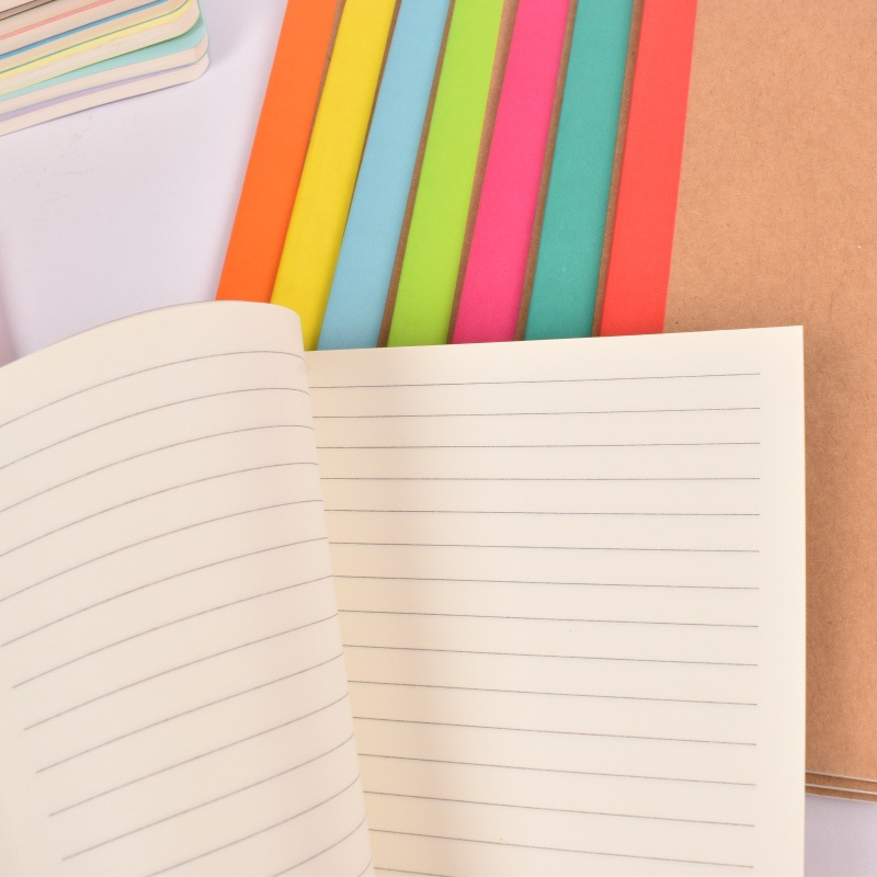 Colorful Kraft Paper A5 Stitched Notebook, Thickened Simple College Student Diary, Ins-style Note-taking and Homework Book Colorful Kraft Paper A5 Stitched Notebook, Thickened Simple College Student Diary, Ins-style Note-taking and Homework Book