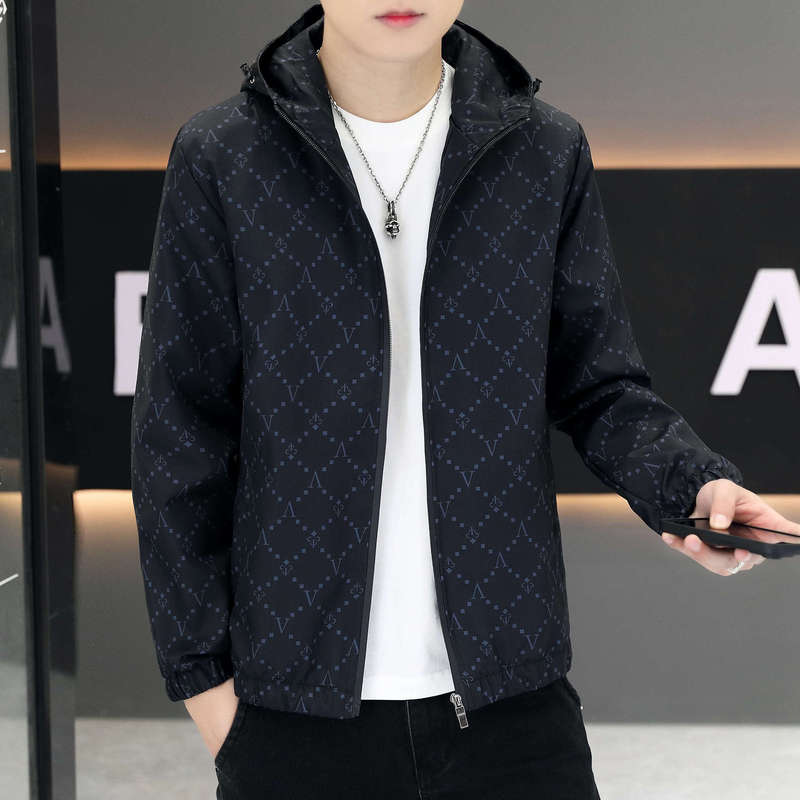 Men's Jacket Autumn New 2025 Jacket Men's Korean Style Trendy Casual Windbreaker Spring and Autumn Versatile Top Men's Clothing
