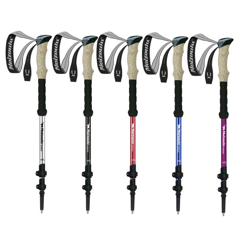 New Three-Section Telescopic Aluminum Alloy Hiking Outdoor Trekking Climbing Skiing Speci Wking Stick_voghion.com