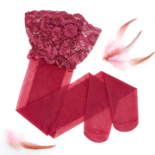 Varsbaby Ultra-Thin Lace Stockings Transparent Tights Leg Shaping Slimming