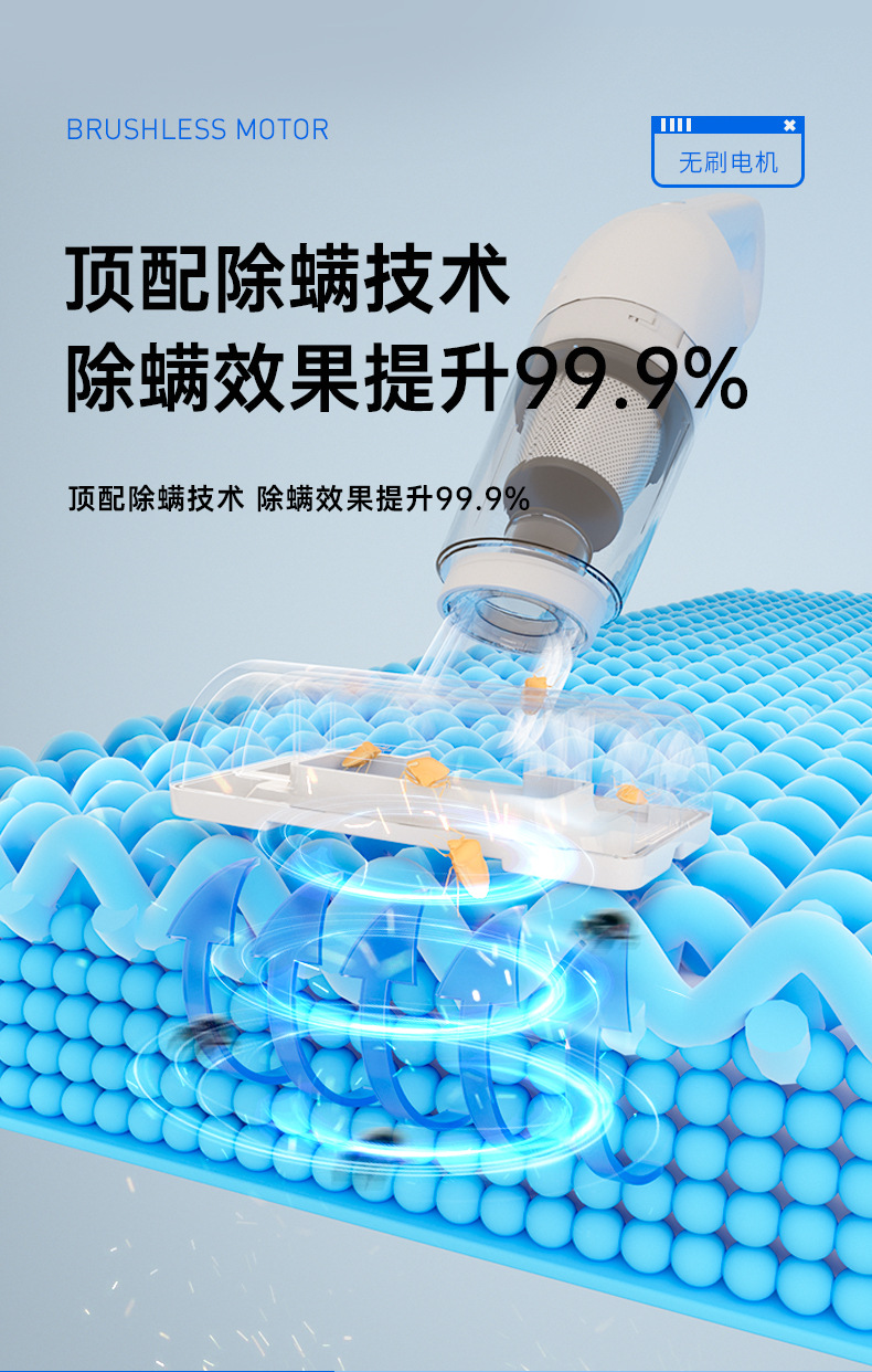 Car vacuum cleaner, high-power, cordless, for use in cars and homes, handheld, mini, with strong suction power