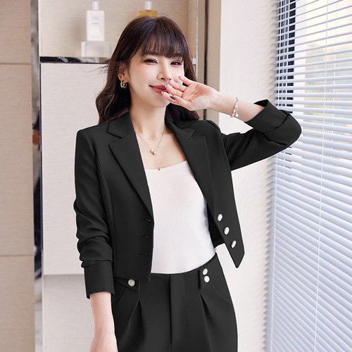 Small blazer women's short professional attire temperament goddess style foreign style fashionable age-reducing casual suit suit