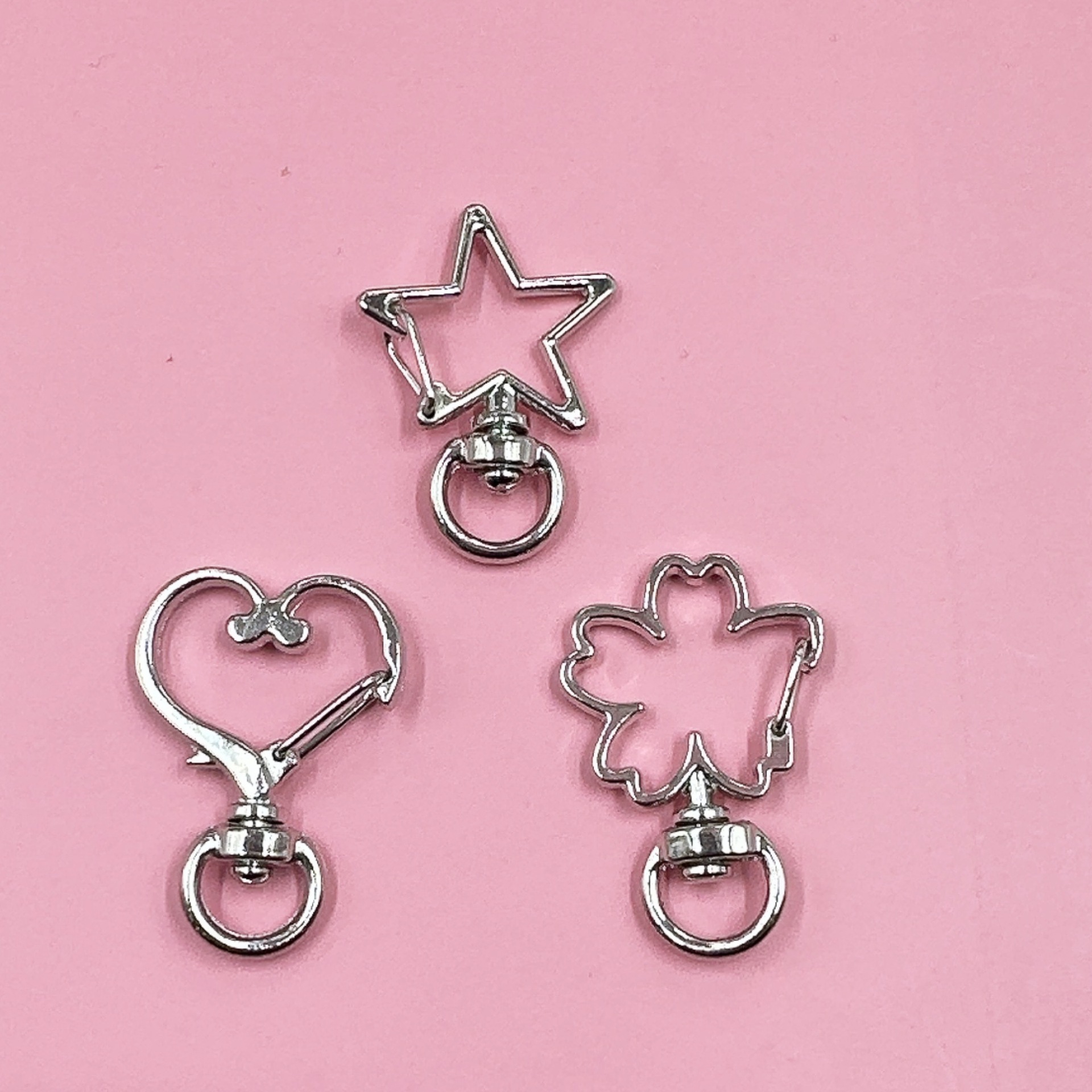 Color pintado hebilla de estrella de cinco puntas hebilla de langosta hebilla de perro hebilla de Primavera de aleación llavero bricolaje colgante accesorios de joyería