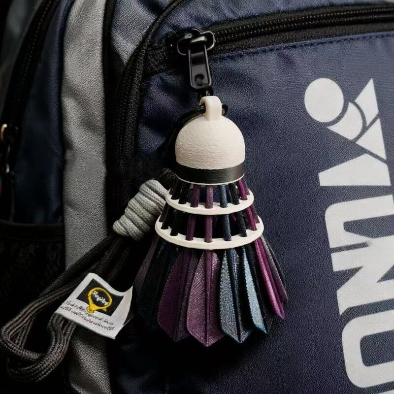 Brilliant Starry Sky Badminton Pendant 1:1 Gift for Badminton Players Creative Sports Bag Pendant Ins Product Gift