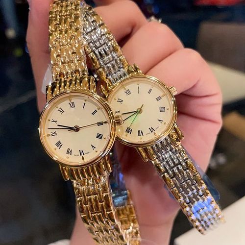 Medieval little golden bean vintage antique watch European and American watch versatile ins Hong Kong style gift women's watch bracelet watch