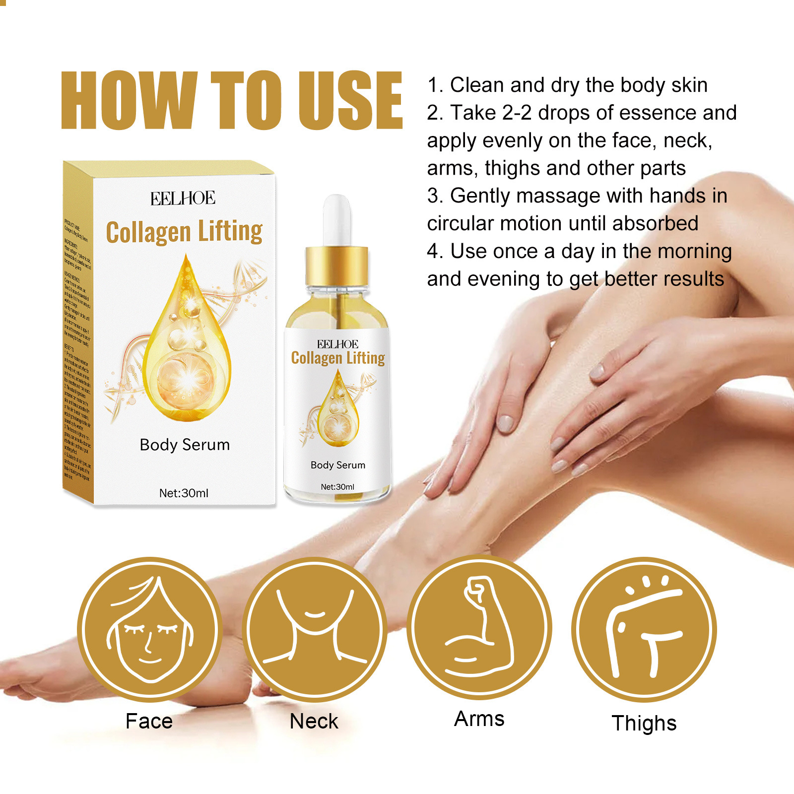 EELHOE Firming Body Shaping Beauty Tightness Abdominal Thigh Fat Massage Care Essence_voghion.com