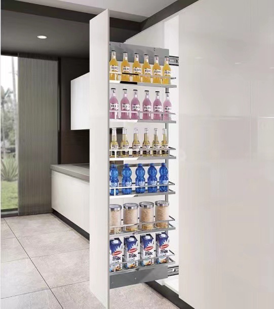 Cesta de extracción lateral de gabinete alto persa de alta y profunda Almacenamiento de monstruo de extracción lateral gabinete de cocina gabinete de alta merienda cesta de extracción estrecha de alto estiramiento