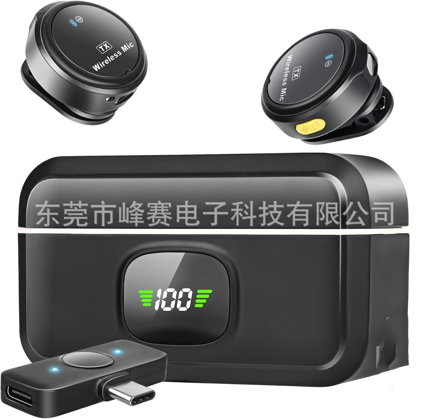 Micrófono de clip de cuello inalámbrico K1K9 K15 uno a dos teléfono móvil transmisión en vivo grabación al aire libre micrófono de radio micrófono de reducción de ruido