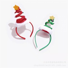 クロスボーダークリスマスツリー髪フープクリスマス五芒星ベルドレスヘッドフープクリスマスクリエイティブスプリング髪フープ髪飾り