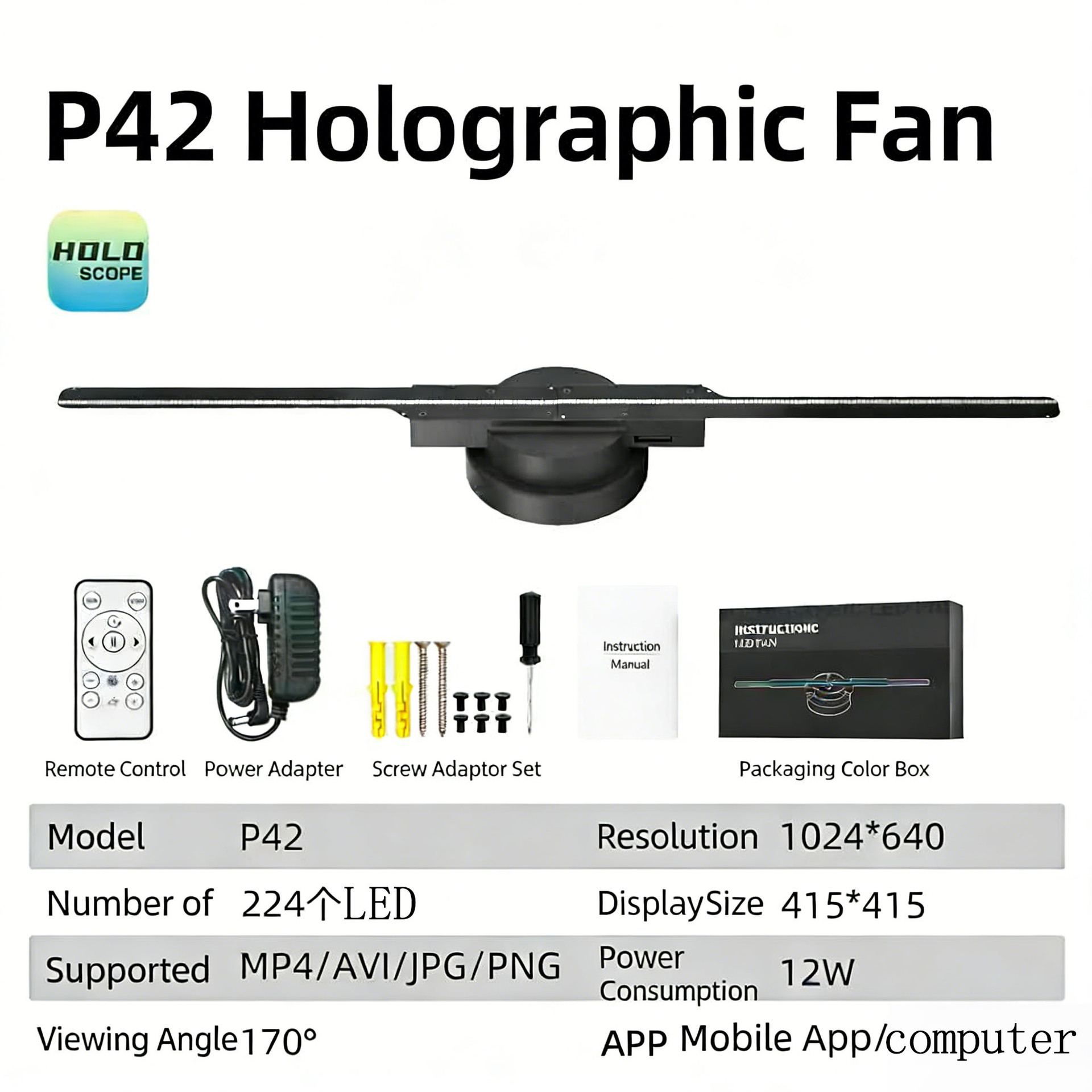 Máquina de publicidad de ventilador holográfico a ojo desnudo proyector 3D estereoscópico de imagen rotatoria LED pantalla ultra clara explosiva transfronteriza