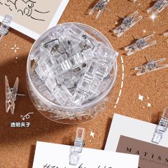 照片夹透明图钉夹子幼儿园留言毛毡板钉子工字钉卡片相片展示夹