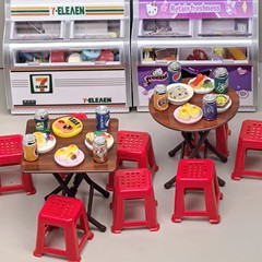 迷你微缩折叠桌椅玩具套装模型儿童过家家玩具娃娃屋家具装饰摆件