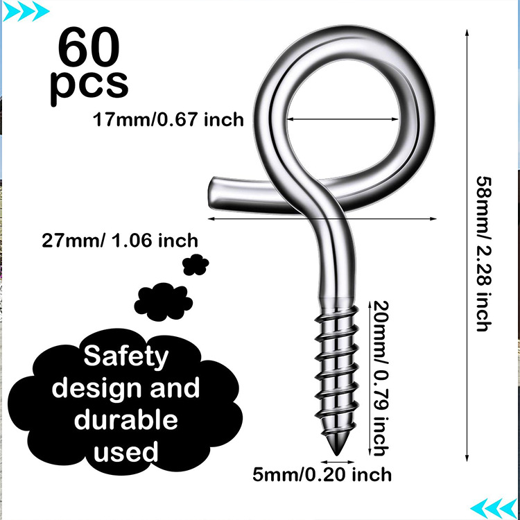 Q-shaped hook outdoor string light holiday light hook for Christmas…