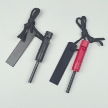 二合一多功能打火棒带口哨打火石 户外求生装备镁棒镁块