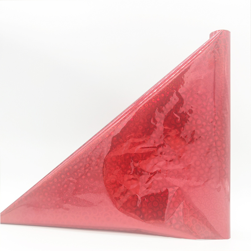 PET大红色星球镭射全转转移膜镀铝烫金金属膜耐高温耐刮新材料