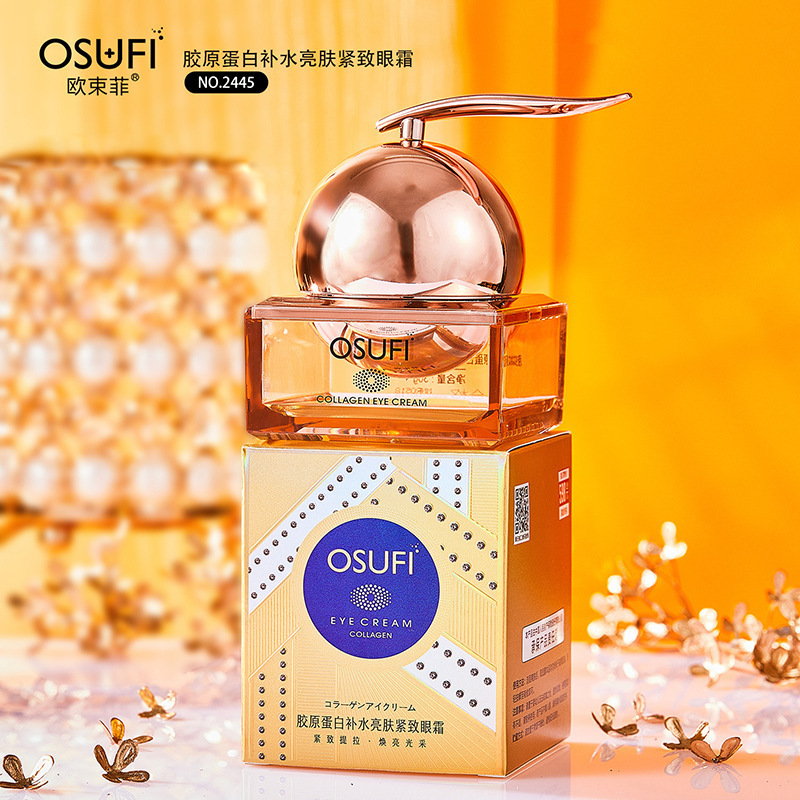 Ou Bunfei Collagen Water Replenishing Tightener Eye Cream Eye Care Fine-lines Eye Cream Genuine Shake Tone for Hair