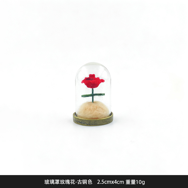 王子の小さい置物の狐のケーキdiyは永遠の花を飾って粒のデスクトップの車の樹脂のかわいい手の置物を萌えます。