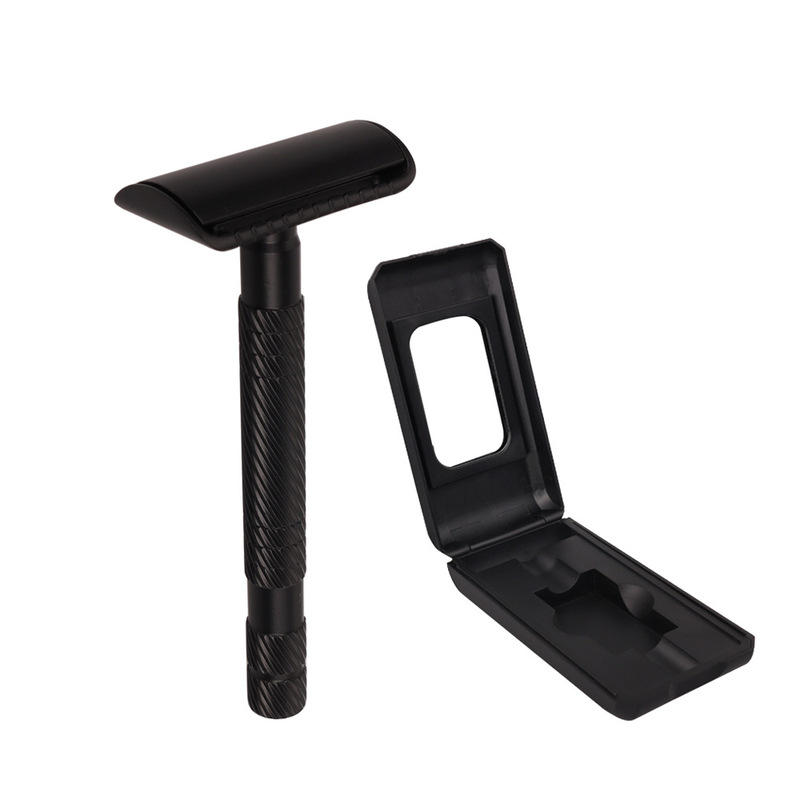 Factory Dapeng brand black Manual Shaver copper zinc alloy with mirror old-fashioned manual razor with a blade