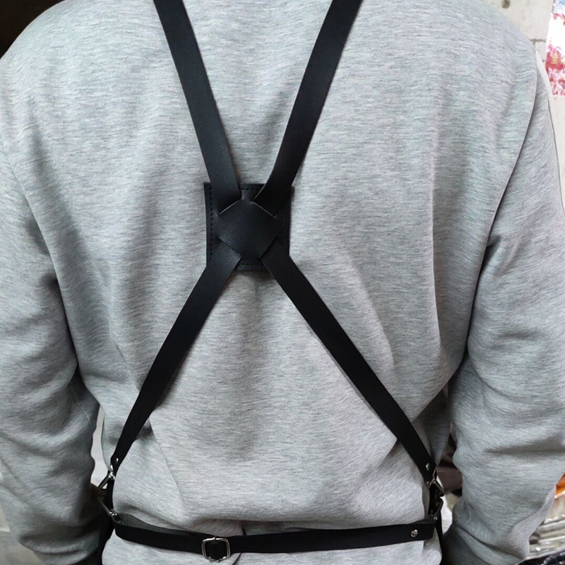 Comercio exterior espesado delantal de lona tallado hecho a mano carpintería ropa de trabajo bolsillo de cuero delantal de estudio al por mayor suministro directo de fábrica