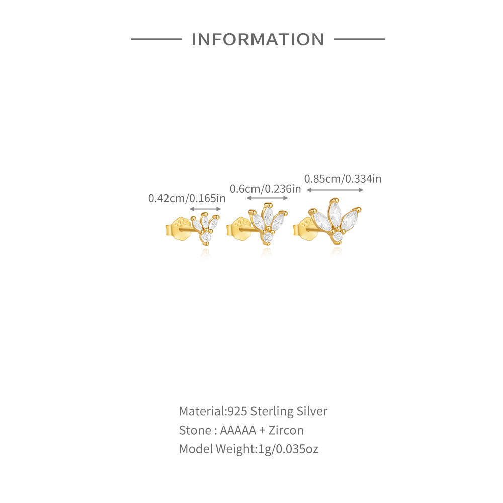 5g Weight 925 Sterling Silver Ear Needle Material Zircon Inlay Material Ear Studs Classification 3 Pieces, 4 Pieces Quantity Holiday, Travel, Daily Occasion 925 Sterling Silver Material Geometric Pattern Women's Gender Plating Design Simple Style Style 3 Pieces 4 Pieces 925 Sterling Silver Zircon Geometric Ear Studs 3