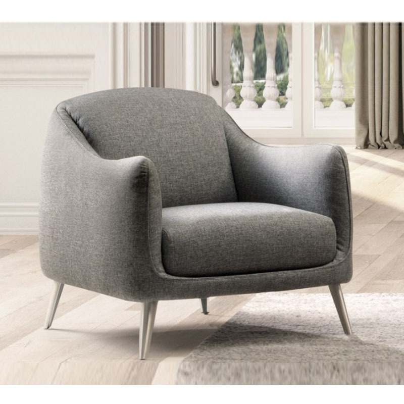 意式極簡單人沙發椅北歐輕奢臥室休閒椅酒店工作室簡約布藝洽談椅