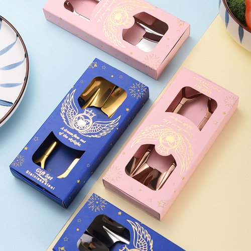 Creative 304 stainless steel thickened shovel watermelon shovel ice shovel dessert ice cream spoon coffee stirring spoon gift box packaging