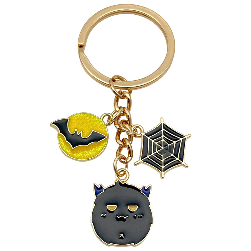ハロウィンオイルドリップ合金猫カボチャクモの巣城魔法の帽子キーホルダーアマゾン小さなギフト卸売|undefined