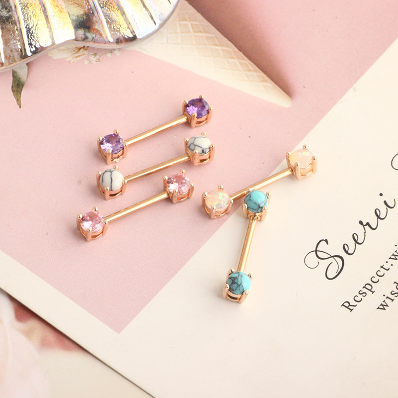 Labret piercing jewelry detail image