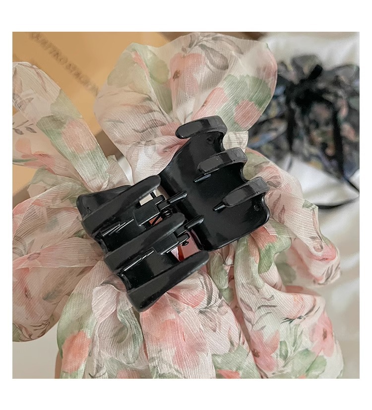 30g Weight Hair Claws Hair Accessories Type 1 Piece Quantity Holiday, Daily Occasion Flower Pattern Women's Gender Printing Design Japanese Style, Sweet Style Women's Japanese Style Sweet Flower Cloth Printing Hair Claws 9