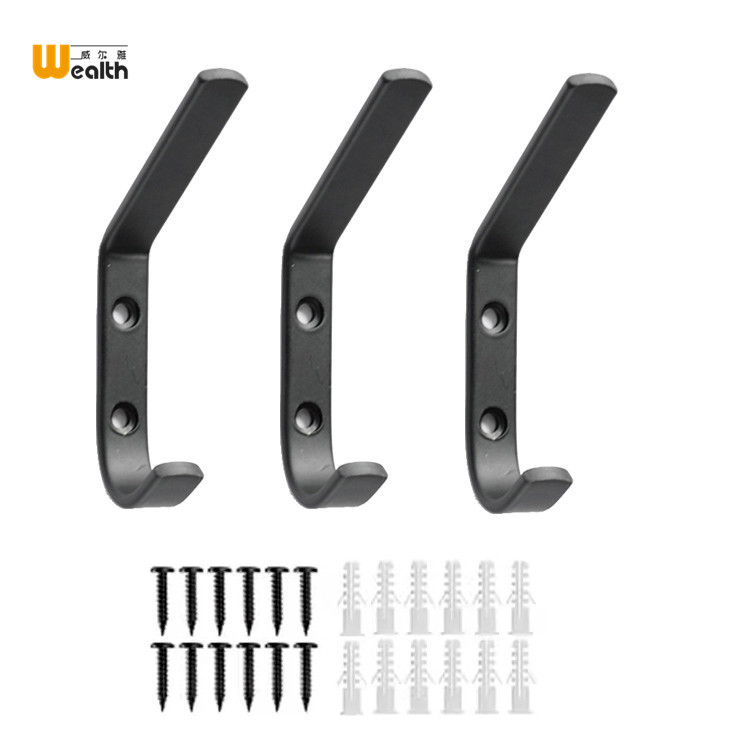 Cross-Border Amazon Space Aluminum Punched Hook Bathroom Clothes Hook Behind the Door Traceless Single Hook Kitchen Wall Hanging Coat Hook