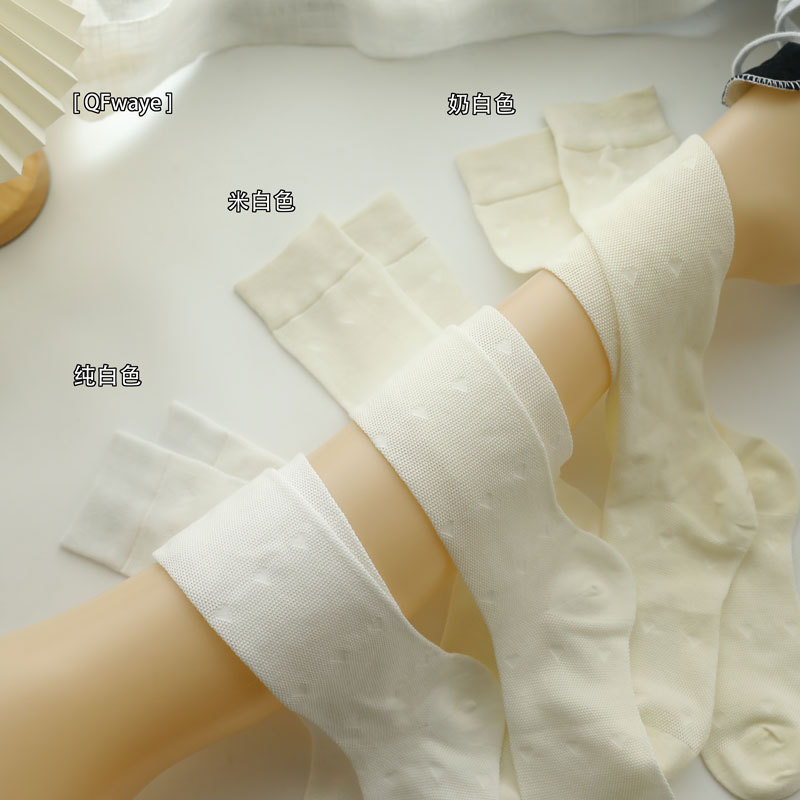 Summer white breathable high boots, socks