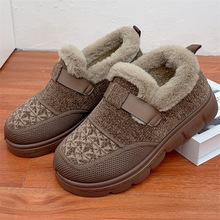 勃肯鞋女棉冬季新款雪地靴老北京布鞋加绒加厚女棉鞋保暖妈妈鞋
